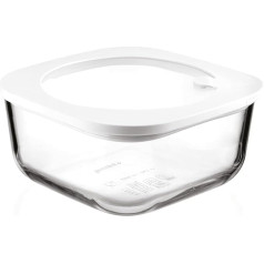 Guzzini - Kitchen Active Design, Store & More Glass, Плотно закрывающийся стеклянный контейнер для холодильника/морозильника/микроволновой печи (L) - прозрачный, 1