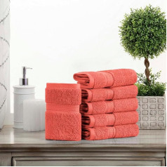 Superior Набор полотенец для лица, 6 штук 6PC Face Coral Red