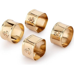 Морские салфетки кольца набор латунь золото 4 различные формы украшения стола 11752