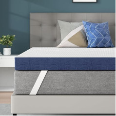 BedStory Topper 140 x 200 см, высота 10 см Матрас Topper из гелевой пены с эффектом памяти, H3 и H4 дышащий топпер со съемным чехлом для матраса Box Spring Bed Sofa Bed, с