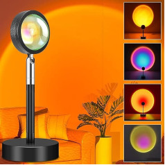 Закатная лампа, проектор радужного света, вращающийся на 360 градусов проекционный светодиодный ночник для селфи/фотографии/дома/декора сп