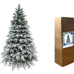 4ft/1.2m Искусственная рождественская елка Лапландская пихта - снежный флокированный зеленый 332 PE/PVC ветви советы, складной металлический стен