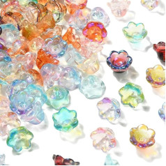 Стекло Цветок Spacer Бусины Колпачки Смешанный Цвет Ручной Работы Lampwork Цветок Конец Колпачки Лилия Долины Бусины Для Браслета Ювелирных Изде