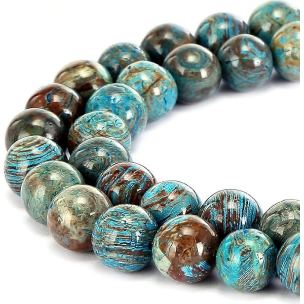 Красивый натуральный сумасшедший синий кружевной агат драгоценный камень гладкий круглый свободные бусины 39,62 см для изготовления ювелир