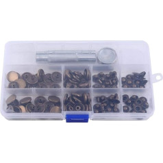 30 комплектов 15 мм античной латуни поппер поппер пресс шпилька + крепежный инструмент комплект