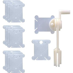 Wanjorlay 500 Штук Пластиковые Вышивка Нитки Шпульки с Нить Виндер для Ремесла DIY Шитье Хранения