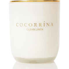 Ароматическая свеча Cocorrína Candle в стекле - Чистый лен, время горения до 40 часов, натуральная соевая свеча, рождественская подарочная свеча, 180 