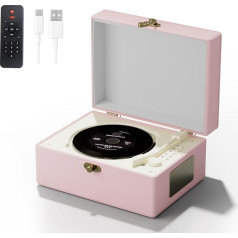 Портативный CD-плеер с пультом дистанционного управления 3600mAh аккумуляторная колонка розовый