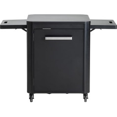Cozze® Premium Outdoor Garden Cabinet with 2 Folding Side Tables - High Quality Outdoor Sideboard - Practical Garden Cabinet for Outdoor Use (Garden Furniture Cabinet for Gas Bottle & Accessories)
