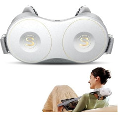 SKG Shiatsu Neck Massager, H7 Shoulder Neck Massager with Heat for Pain Relief in Deep Tissue, 4D Electric Kneading Massager with 4 Heat Settings and Massage Modes, Neck Relaxation