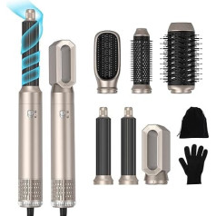 Airstyler 6 в 1, 1000 Вт фен, профессиональный фен, 30 мм утюжок для завивки, бигуди теплого воздуха, все в одном, фен-щетка, 3 температуры и скорость ве