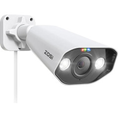 ZOSI 4K 8MP PoE камера наружного наблюдения, обнаружение людей/транспортных средств, цветное ночное видение, двухстороннее аудио, работает тольк