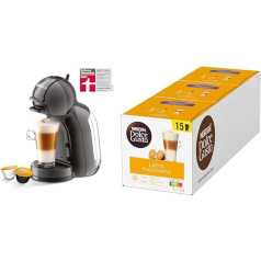 Капсульная кофемашина NESCAFÉ DOLCE GUSTO Krups KP1238 Mini Me, 15 бар, компактная, высокое давление, более 30 видов кофе, выбор размера напитка, черный/антраци