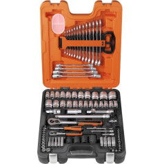 Bahco S877 S87+7 Набор торцевых головок 94 предмета с приводом 1/4 и 1/2 дюйма