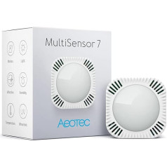 Aeotec ZWA024-C Multi-Sensor 7 | Z-Wave Smart Home 6-in-1 Sensor | Датчик движения, температуры, влажности, яркости, УФ-индекса, вибрации
