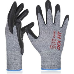 Перчатки DEX FIT Lightweight Work Gloves FN330, 3D Comfort Power Grip, тонкие, гибкие, эластичные, облегающий нейлон, спандекс, прочные, на водной основе, нитриловая пе