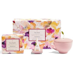 Подарочный набор Tea Forte Кофейная кружка, чайный поднос и 10 пирамидок для чая ручной работы (Mariposa)