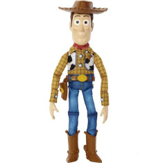 Mattel Disney and Pixar Toy Story Movie Toy, Говорящая фигурка Вуди с телом рэгдолл, 20 фраз, звуки, активируемые накладкой, Roundup Fun Woody, HFY35