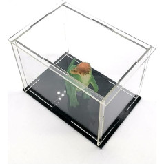 MEEC Clear Acrylic Display Case-Assemble Countertop Box with Black Base, Action Figures Toy Collectibles (22 x 13 x 12 дюймов/55 x 33 x 30 см)