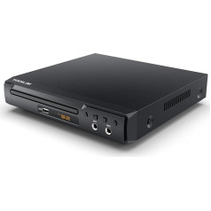 Мини DVD-плеер Scart Compact CD Player Region Free HDMI DVD-плеер для телевизора с HD DVD/CD/VCD-плеером, USB, 2 микрофонных интерфейса, HDMI/AV кабель, интегрированная теле