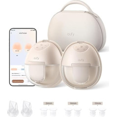 Портативный молокоотсос eufy Security S1 Pro, электрический молокоотсос без рук с функцией подогрева, сумка для зарядки, интеллектуальный ритм, упр