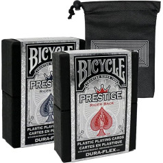 Пластиковые игральные карты Bicycle и Cascade Juggling Prestige - колода Duraflex с карманом для карт (обе)