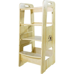 Детский стул Монтессори CCLIFE, регулируемая по высоте учебная башня, кухонный помощник для детей, безопасный и легко моющийся, нагрузка до 100 