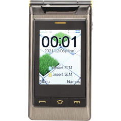 Раскладной телефон для пожилых, разблокированный 3G Dual SIM раскладной мобильный телефон для пожилых с 3-дюймовым двойным экраном, большой кно