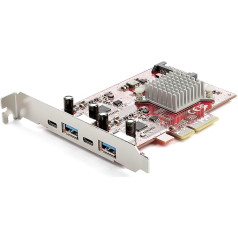 StarTech.com USB-C PCIe Card with 4 Ports - 10 Gbps USB PCI Express Expansion Card with 2 Controllers - 2 x USB-C & 2 x USB-A Ports - USB 3.1 Interface Card - Full Profile (PEXUSB312A2C2V)