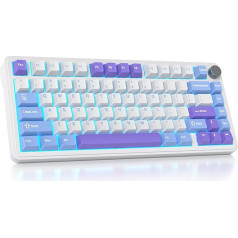 Механическая игровая клавиатура SOLIDEE 75% с кнопками, Bluetooth 5.0/2.4 ГГц/USB-C, механическая клавиатура с возможностью горячей замены и южной RGB-подс