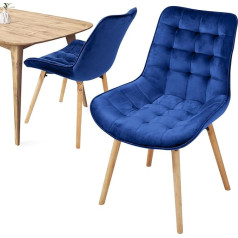 Miadomodo Стулья для столовой - выбор цвета, комплект 2 / 4 / 6 / 8, бархатное сиденье, мягкая обивка, буковые ножки со спинкой - мягкий стул Кухонный с