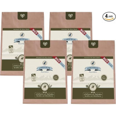 LAKEFIELDS Сушеное мясо Меню Дичь - для взрослых собак мелких пород - 4 x 1 кг - Беззерновой полнорационный корм - Олень и оленина