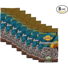 Семечки подсолнечника SUNTAT, обжаренные и соленые, упаковка из 8 штук (8 x 150 г)