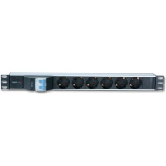 Удлинитель питания для 19-дюймовой стойки 1u 250v/16a 6xschuko, 3m