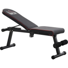 HOMCOM Weight Bench Foldable Weight Bench with 6 Position Tilt Backrest Abdominal Bench for Fitness Full Workout at Home Gym Load 150 kg Black