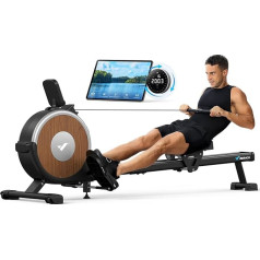 MERACH Обновленный самодвижущийся гребной тренажер, экологичный магнитный гребной тренажер для домашнего использования с 16 уровнями сопрот