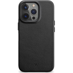 Чехол WIIUKA для iPhone 15 Pro, кожа из Германии, очень тонкая кожа, премиум чехол для мобильного телефона, Qi, черный