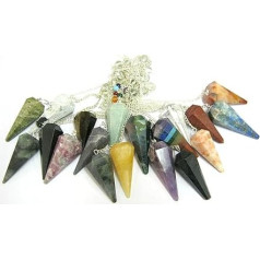Набор из 15 эдельштейнов Konus Pendeln Crystal Healing Reiki Dowsing Feng Shui Herren Frauen Meditation Geschenk