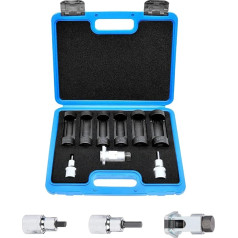 MR CARTOOL Socket Spanner Insert Set Spring Strut Nut Insert Key Insert 16 мм 18 мм 19 мм 21 мм 22 мм 24 мм с 12 точек амортизатора набор инструментов 1/2 дюйма разделитель инструмен