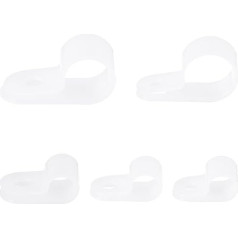 карта поиска 150pcs Single Coaxial Cable Clips Screw Clip Electric Wire Holder Plastic Wire Clamps for Cable Management White