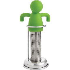 HIC Kitchen Silicone Man Tee-Ei mit Abtropfständer, 18/8 Edelstahl und Silikon