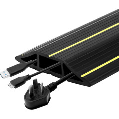 QWORK® Floor Cable Protector 3M Cable Cover 3 Channels Скрывает и защищает кабели, провода