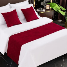 AMBERIS Bed Runners & Scarves Red, прочные декоративные постельные шарфы из шенилла для дома и отеля