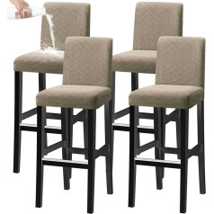 KELUINA Чехлы для барных стульев, растягивающиеся съемные моющиеся чехлы для коротких вращающихся обеденных стульев, спинки барных стульев (т