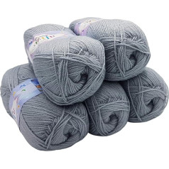 5 x 100 г шерсти для вязания Alize Bebe Plain, 500 г шерсти для вязания и крючком