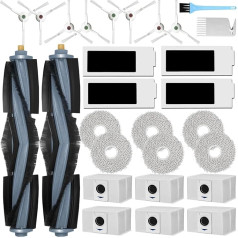 AiLomey Аксессуары для Ecovacs Deebot T20 Omni, запасные части для пылесосов Ecovacs Deebot T20 e Omni, 2 основные щетки, 4 фильтра, 6 салфеток, 8 боковых щеток, 6 мешков 
