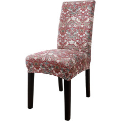 Чехлы для стульев Obal William Morris, Комплект из 2 натяжных чехлов для обеденных стульев, высокая спинка, чехлы для стульев из спандекса, чехлы для 