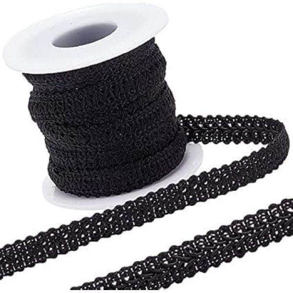 GORGECRAFT 10 ярдов полиэстер плетеный Gimp отделка 0,43 дюйма широкий плетеный кружева отделка сороконожка украшенные кружева лента для костюма DIY