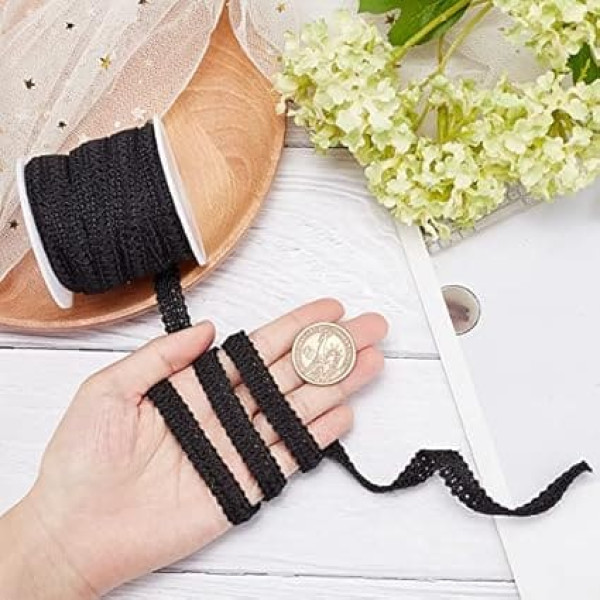 GORGECRAFT 10 ярдов полиэстер плетеный Gimp отделка 0,43 дюйма широкий плетеный кружева отделка сороконожка украшенные кружева лента для костюма DIY