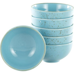 CreaTable 11,5 см, синий, 22087, серия Nature Collection, набор посуды из 6 предметов, чаша для соуса из керамогранита, безопасна для посудомоечной машины и ми